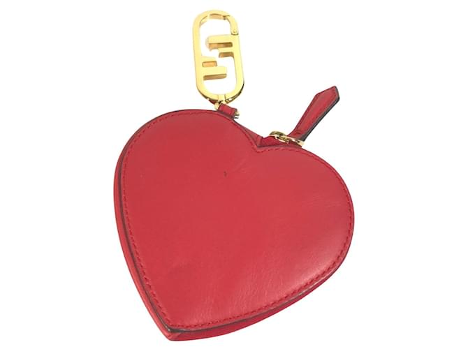 Portafoglio a forma di cuore Fendi Rosso