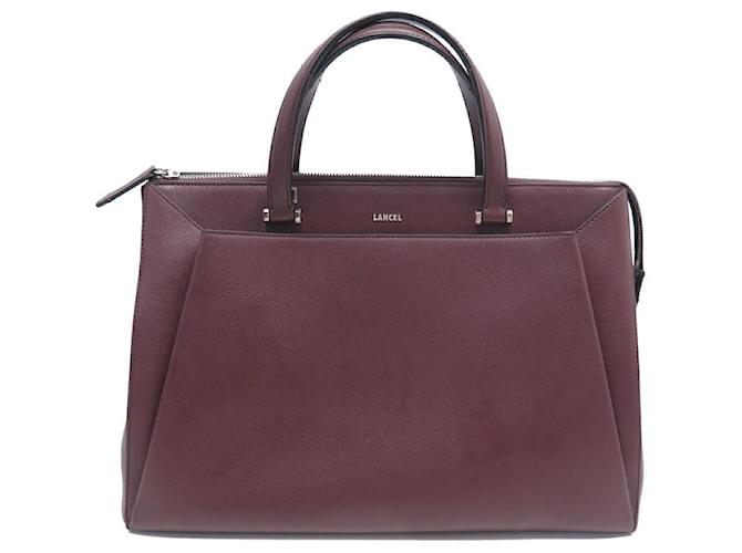 BORSA LANCEL LISON A02894 PELLE BORDEAUX CON TRACOLLA Bordò
