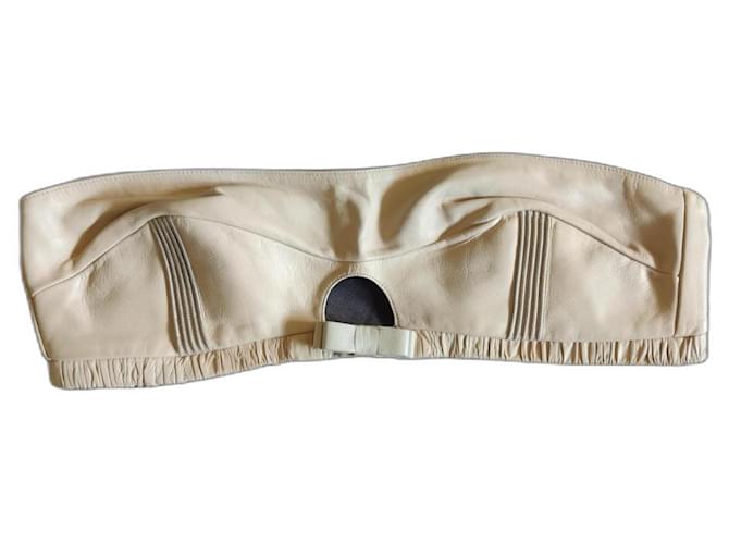 SG Fascia collezionista in pelle Agnelle x Princesse Tam Tam T3 nuova Beige