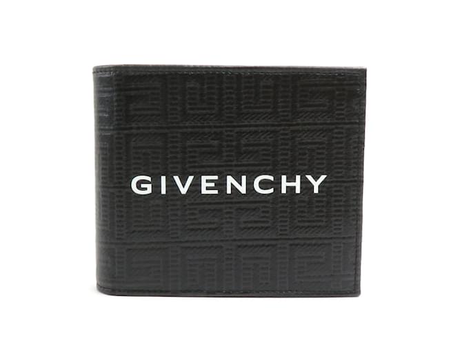 Portafoglio bi-fold in pelle nera Givenchy Nero