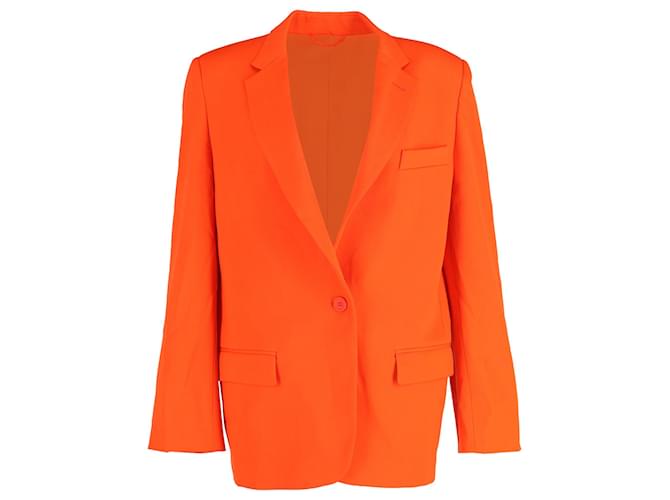Il blazer oversized a un bottone Attico in poliestere arancione