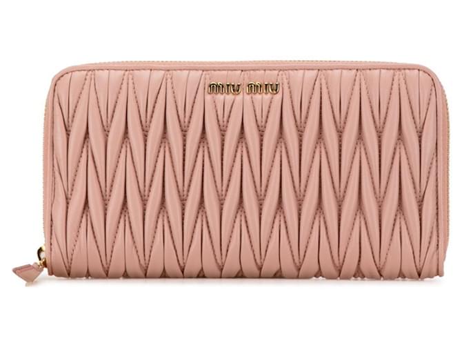 Portafoglio Zippy Matelassé Miu Miu Rosa