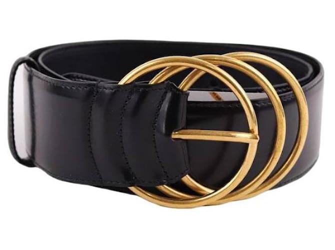 Saint Laurent Cintura di pelle Nero