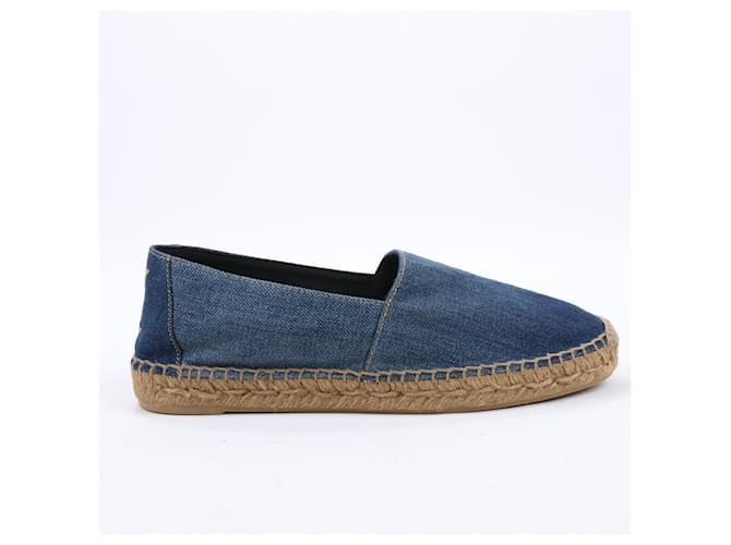 Espadrillas in denim blu navy Saint Laurent Paris taglia 40 unisex