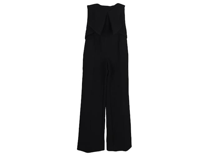 Tuta senza spalline Roland Mouret in lana nera Nero