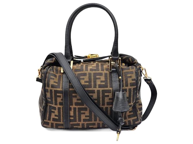 Zucca Borsa Boston Speedy Bauletto 25 Fendi Forever Marrone