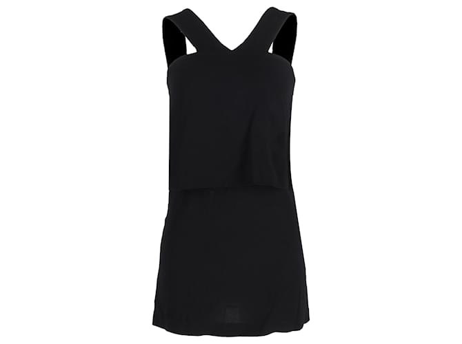 Mini Abito Rigolo Sandro Paris in Viscosa Nera Nero