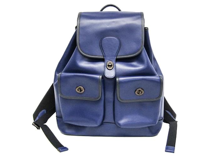 Zaino in pelle da uomo Coach Heritage C2902 Blu