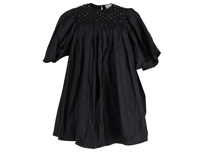 Abito mini in taffetà decorato Red Valentino in acetato nero