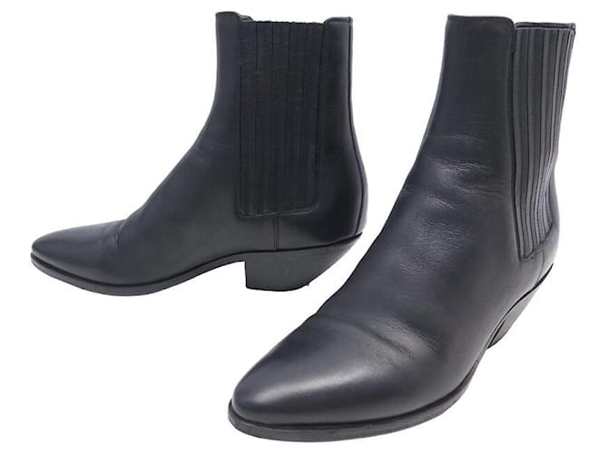 STIVALI CHELSEA WEST SAINT LAURENT 549214 ANFIBI 37 SCARPE NERE Nero