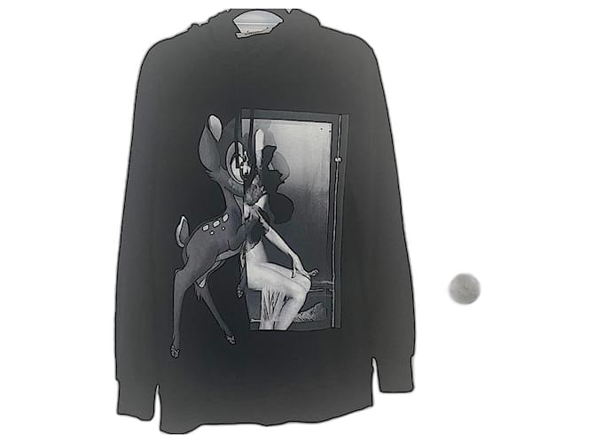 Hoodie Bambi Autentico Givenchy 17 SS Riccardo Tisci Nero