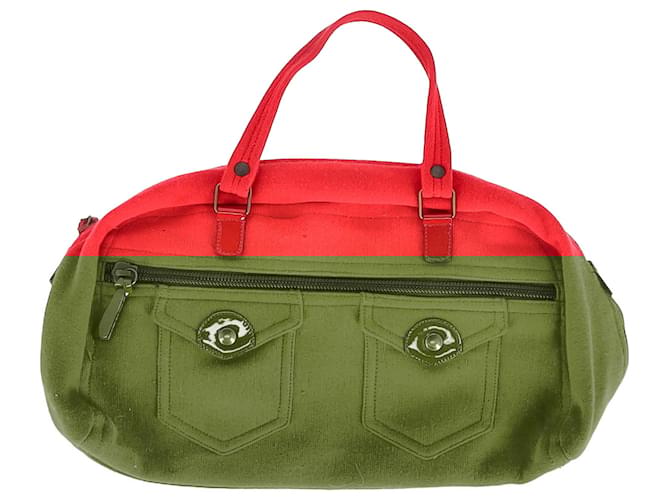 Borsa a mano Bowler in lana rossa con dettagli delle tasche frontali Miu Miu Rosso