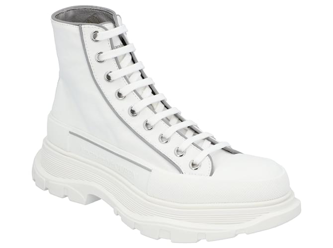 Stivali Tread Slick 'Bianco Grigio' di Alexander McQueen