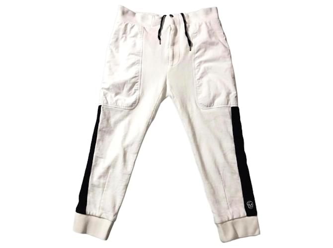 Pantaloni jogger ricamati con teschio Alexander McQueen autentici Nero Bianco