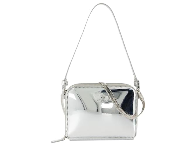 Pochette specchio a catena Cloud - Courreges - Pelle - Argento Metallico
