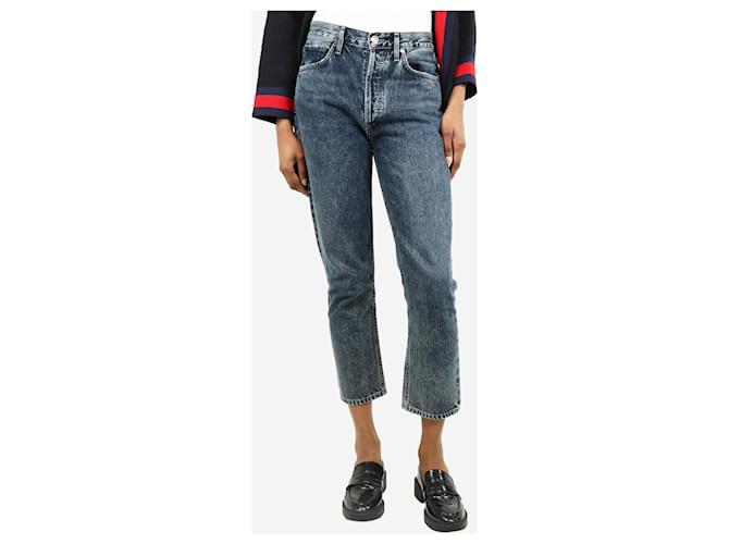 Agolde Jeans blu a vita alta lavati - taglia UK 8