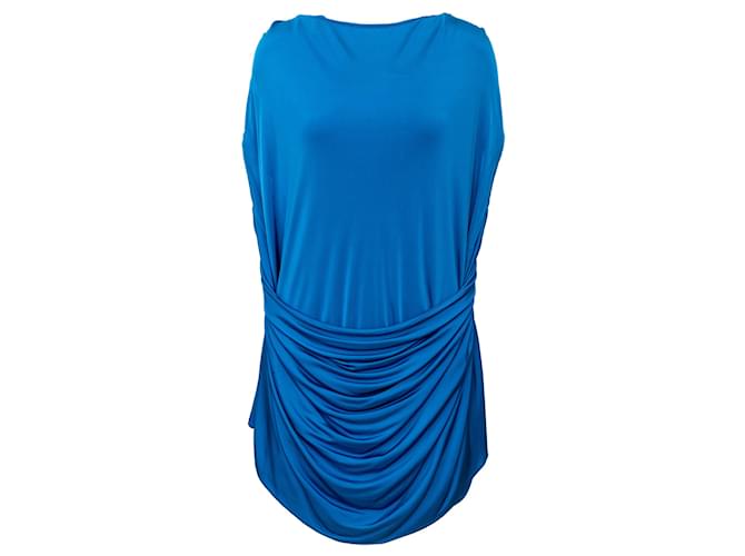 Abito drappeggiato Alexander McQueen Blu