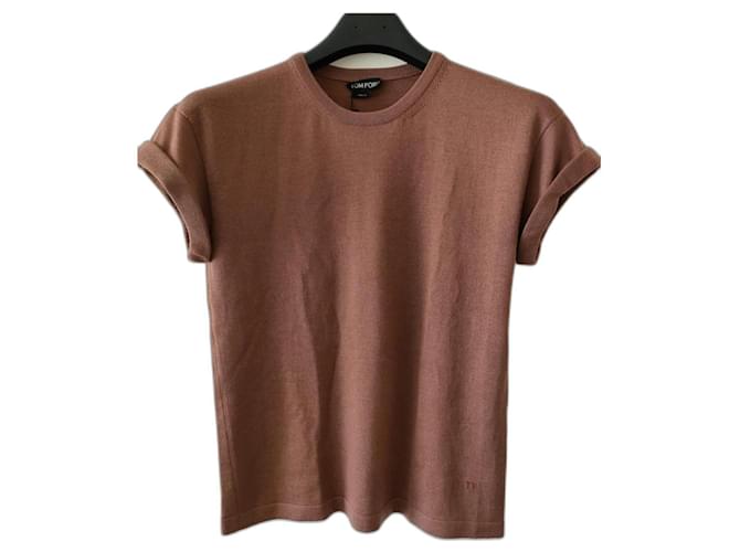 Tom Ford top maniche corte Beige