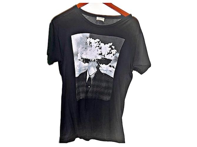 T-shirt "Bombhead" autentica Saint Laurent 13 SS Hedi Slimane Nero