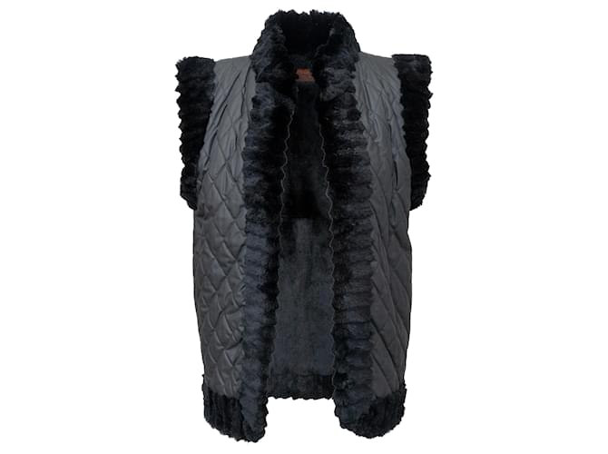 Gilet in pelliccia Yves Saint Laurent Nero