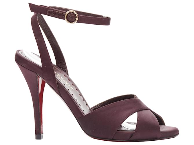 Tacchi sandali in raso Yves Saint Laurent Porpora