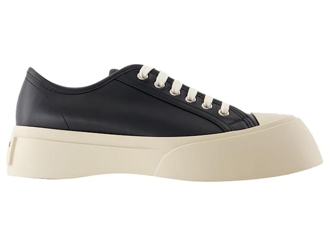 Sneakers con lacci - Marni - Pelle - Nero