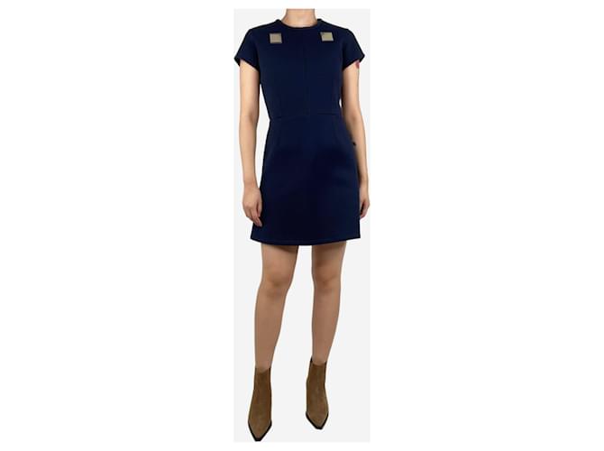 Carven Abito mini blu in neoprene a linea A - taglia M