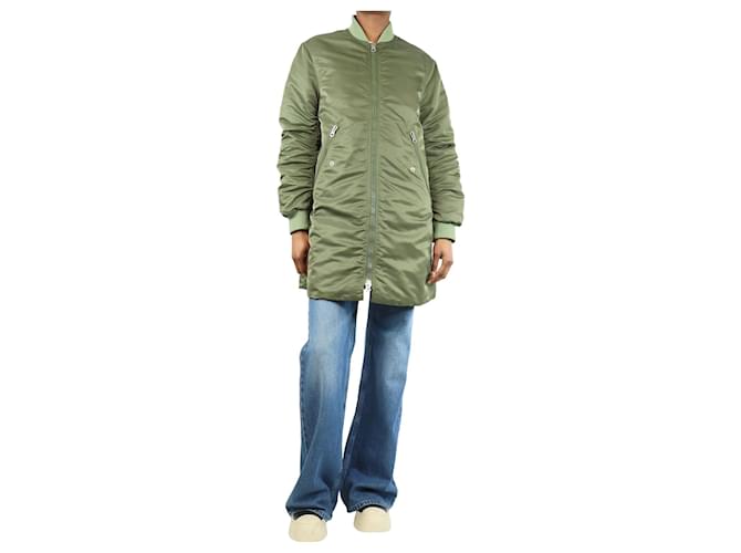 Acne Giacca bomber Coos paw17 verde kaki - taglia UK 4