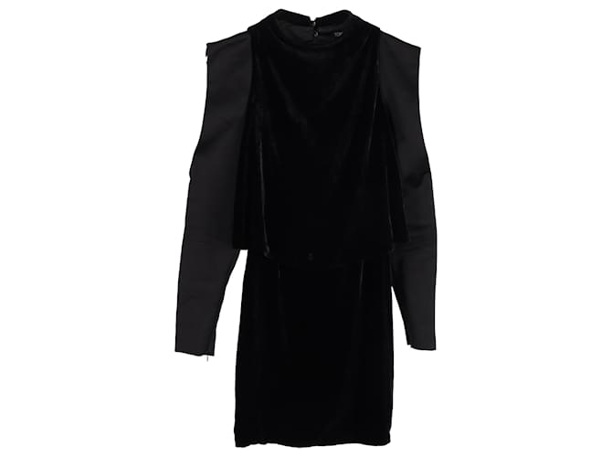 Abito mini a maniche aperte Tom Ford in velluto nero