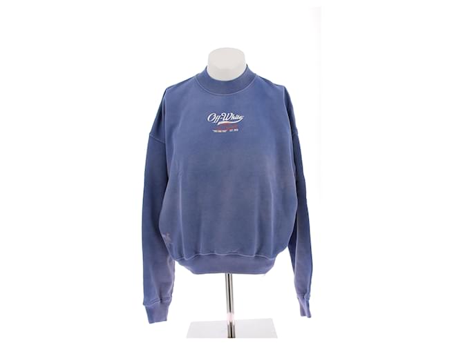 Off White Maglieria Off-White T.International S Cotone Blu