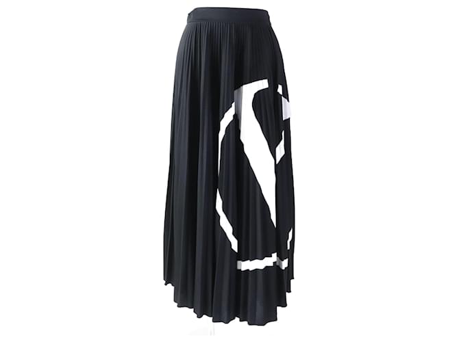 Gonna lunga svasata V Logo Valentino nera XS Nero