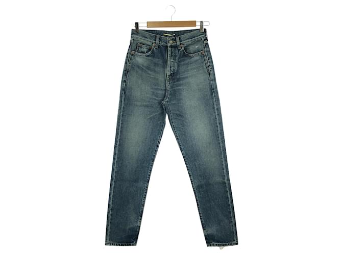 Yves Saint Laurent Pantaloni in denim Saint Laurent Pantaloni in denim di cotone Blu