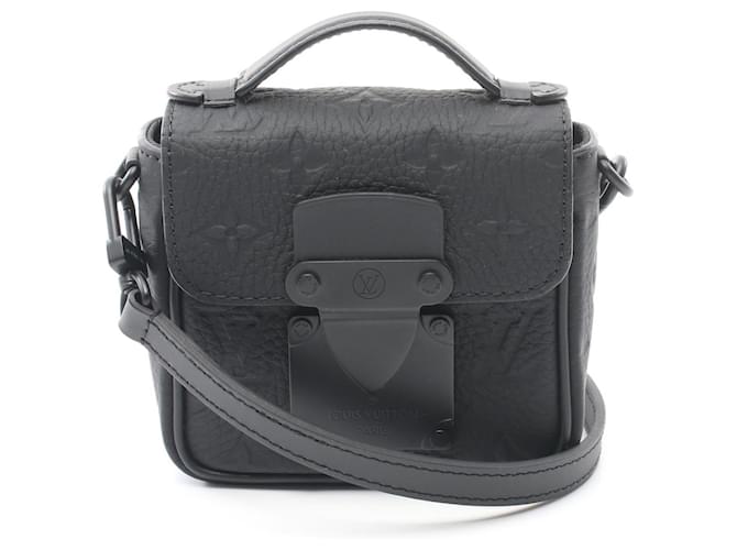 Borsa a mano Louis Vuitton Monogram Taurillon Pico S Lock M83148 Nero