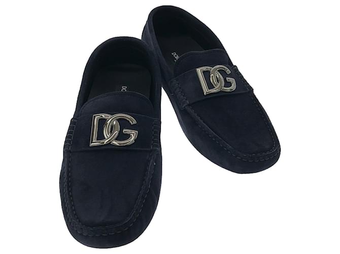 Scarpe da guida in suede di Dolce & Gabbana Blu