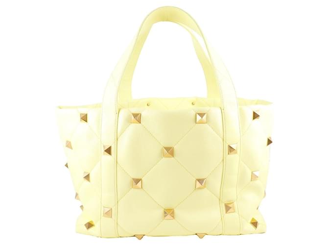 Borsa Tote Valentino Roman Studs Gialla Giallo