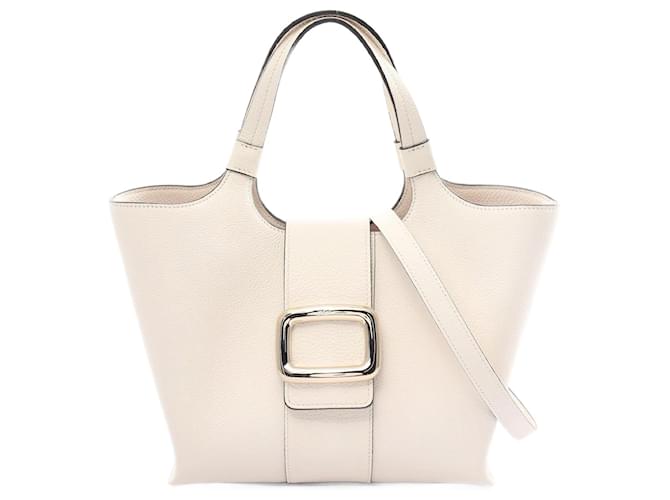 Borsa in pelle Viv Shock di Roger Vivier Bianco