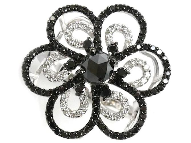 Autre Marque Anello Estelle Motivo Fiore K18WG