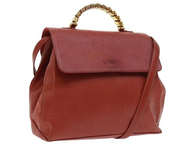 LOEWE Velazquez Twist Borsa a mano in pelle 2 vie Rossa Auth bs18310 Rosso