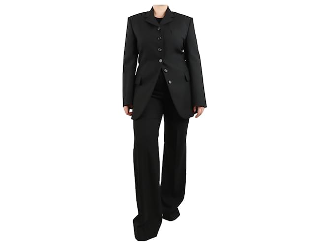 Sportmax Completo due pezzi in lana nera - taglia UK 16 Nero