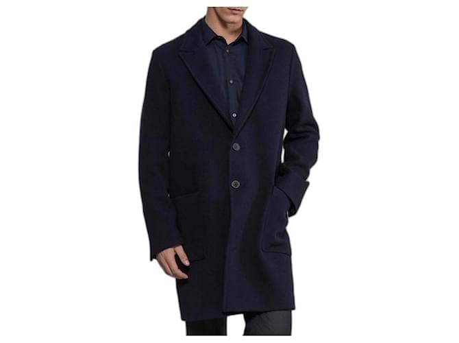 Cappotto in lana blu da uomo Zapa Paris