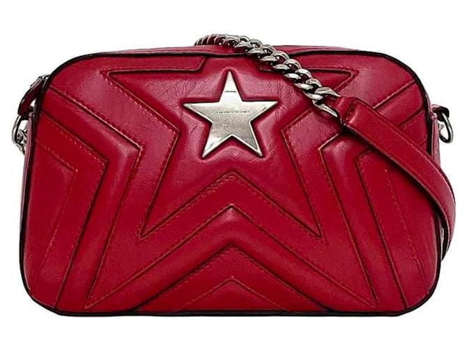 Stella Mc Cartney Borsa a spalla in pelle rossa Stella McCartney con catena Rosso