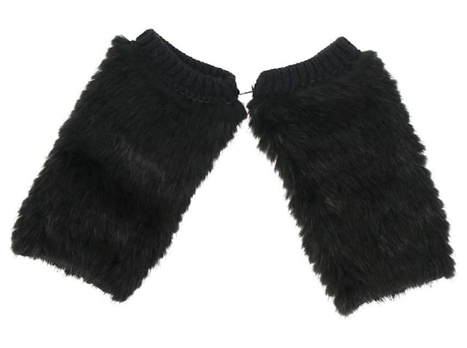 Autre Marque A.N.G.E.L.O. Vintage Cult Guanti di Lana Neri - Anni 2020 Nero