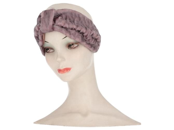 Autre Marque A.N.G.E.L.O. Vintage Cult Fascia per capelli in agnello persiano malva - Anni 2020