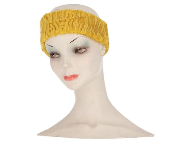 Autre Marque A.N.G.E.L.O. Vintage Cult Fascia in pelliccia ocra - Anni 2020 Rosso