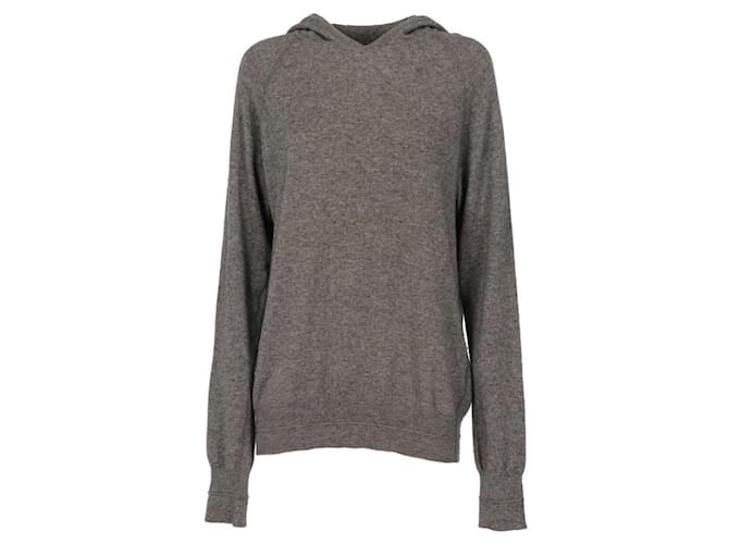 Maglione con cappuccio in lana grigia Alexander Wang - Anni 2010 Grigio