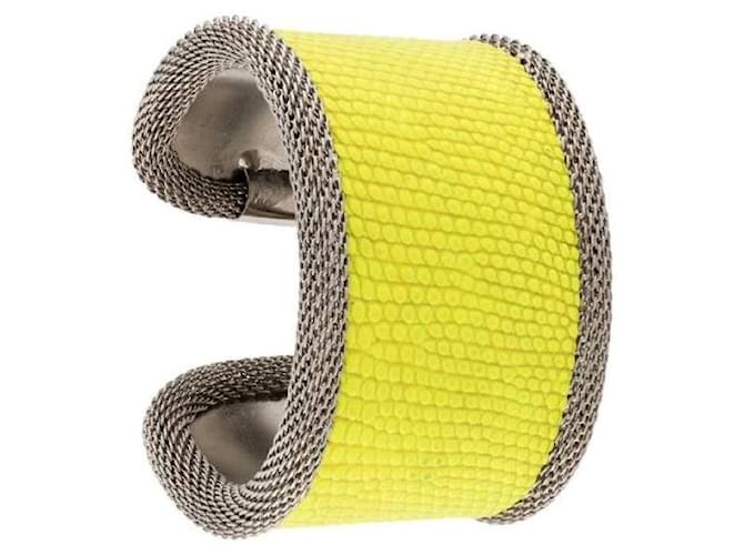 Bracciale stampato giallo fluo Gianfranco Ferré - anni 2000