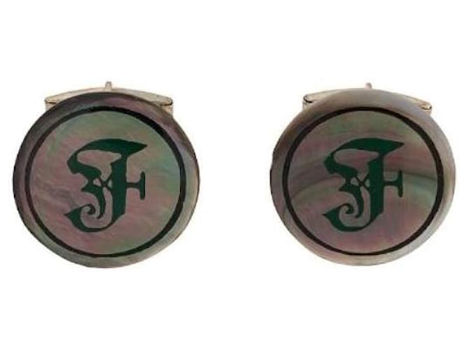 Gemelli in argento Gianfranco Ferré - Anni 2000