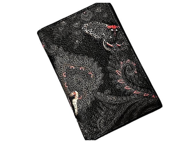Portacarte autentico con motivo drago Givenchy Grigio