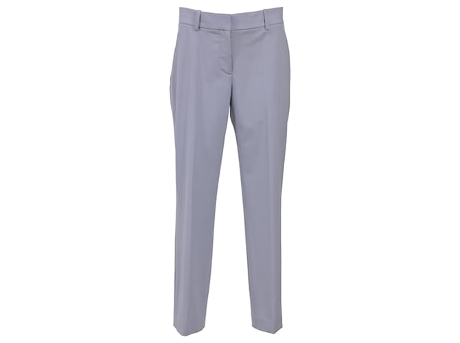Pantaloni tapered Theory in cotone azzurro chiaro Blu Blu chiaro