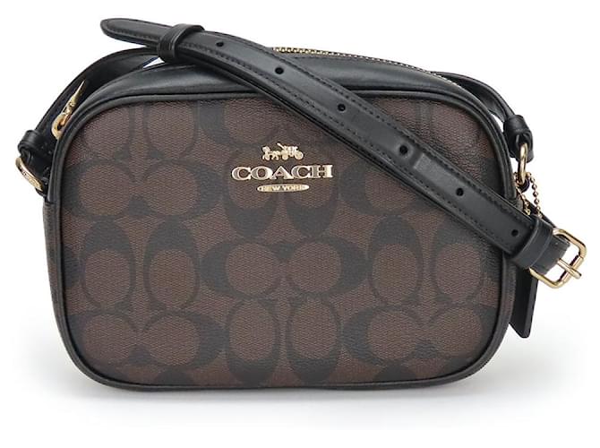 Coach Borsa a spalla Mini Jamie in pelle PVC Marrone